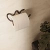 Držalo za toaletni papir UKRIVLJENOST 15 cm, črna, medenina, čvrsta LIVING