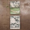 Lončki za drobnarije MIST 10 x 7,5 cm, bela / zelena, smola, čvrsta LIVING