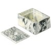 Lončki za drobnarije MIST 10 x 7,5 cm, bela / zelena, smola, čvrsta LIVING