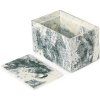 Lončki za drobnarije MIST 15 x 10 cm, bela / zelena, smola, čvrsta LIVING