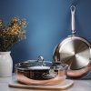 Ponev za praženje COPPERBOND 24 cm, 3,3 l, baker, Hestan