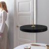 Viseča svetilka ASTERIA PLUS 43 cm, črna / zlata, aluminij, Umage