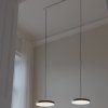 Viseča svetilka ASTERIA PLUS 43 cm, črna / zlata, aluminij, Umage