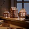 215972 5 svicen na cajovou svicku gingerbread lighthouse 17 cm hneda kamenina kahler