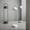 217028 1 stojaci lampa quay 121 cm bila ocel eva solo