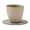 217334 1 podtacek circle nupo 10 cm olivove zelena kuze lind dna