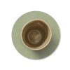217334 2 podtacek circle nupo 10 cm olivove zelena kuze lind dna
