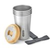 218465 8 hrnek outdoor 500 ml sada 4 ks stribrna nerezova ocel black blum