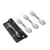 218459 7 sada priboru outdoor sada 4 ks stribrna nerezova ocel black blum