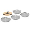 218462 9 jidelni talir outdoor 25 cm sada 4 ks stribrna nerezova ocel black blum