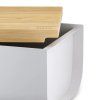 218861 5 chlebnik s prkenkem mattina 34 cm seda ocel bambus alessi