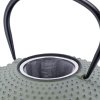 219398 3 cajova konvice s infuzerem xilin 1 25 l svetle zelena litina bredemeijer