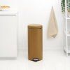 221840 2 pedalovy odpadkovy kos newicon 30 l teple mosazna ocel brabantia