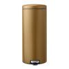 221840 pedalovy odpadkovy kos newicon 30 l teple mosazna ocel brabantia