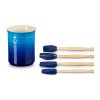 224112 3 kuchynske nacini sada 4 ks se stojanem azure le creuset