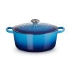 225054 5 kastrol signature 28 cm 6 7 l azure litina le creuset