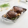 225612 1 plech na peceni ovenbond 28 x 17 cm s chladici mrizkou stribrna nerezova ocel hestan