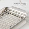 225612 5 plech na peceni ovenbond 28 x 17 cm s chladici mrizkou stribrna nerezova ocel hestan