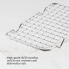 225612 6 plech na peceni ovenbond 28 x 17 cm s chladici mrizkou stribrna nerezova ocel hestan