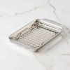 225612 8 plech na peceni ovenbond 28 x 17 cm s chladici mrizkou stribrna nerezova ocel hestan