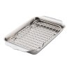 225612 plech na peceni ovenbond 28 x 17 cm s chladici mrizkou stribrna nerezova ocel hestan