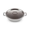 224601 4 nizky kastrol classic 30 cm 4 8 l stribrna nerezova ocel le creuset
