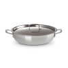 224601 nizky kastrol classic 30 cm 4 8 l stribrna nerezova ocel le creuset
