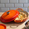 224886 2 kastrol signature 30 cm 3 5 l flame litina le creuset