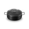 223416 5 nizky kastrol toughened 28 cm 5 4 l cerna hlinik le creuset