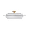 223980 6 kastrol signature 26 cm 2 2 l white litina le creuset