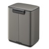 226017 12 pedalovy odpadkovy kos bo 4 l platinova ocel brabantia