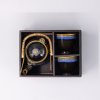 226506 3 cajova souprava black bright blue sada 3 ks cerna keramika mij