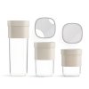 226290 5 doza na potraviny flip storage sada 3 ks bezova plast lekue