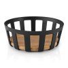 228511 kosik na pecivo nordic kitchen 24x 9 cm cerna plast bambus eva trio