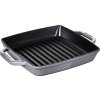 141041 litinova grilovaci panev s uchy grafitove seda 23 x 23 cm staub