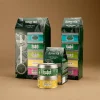 233006 3 darkova sada caju green teas 5 x 20 g plechovka infuzer kusmi tea