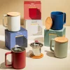 233075 2 hrnek na caj s infuzerem 480 ml bila porcelan kusmi tea